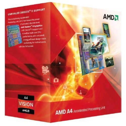AMD APU A4-3400 PROCESSORE DUAL CORE 2.7GHz SOCKET FM1 TDP 65W GRAFICA INTEGRATA RADEON HD 6410D BOXATO